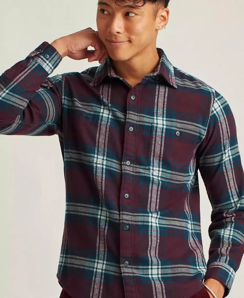 Bonobos Men's Slim Fit Long Sleeve Button-Front Stretch Plaid Flannel Shirt 1