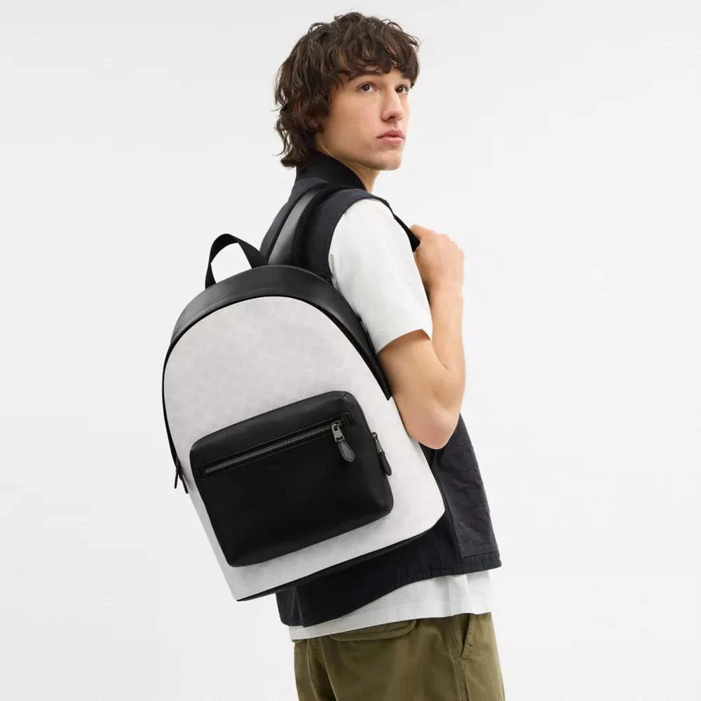 Coach West Backpack In Signature Canvas 2