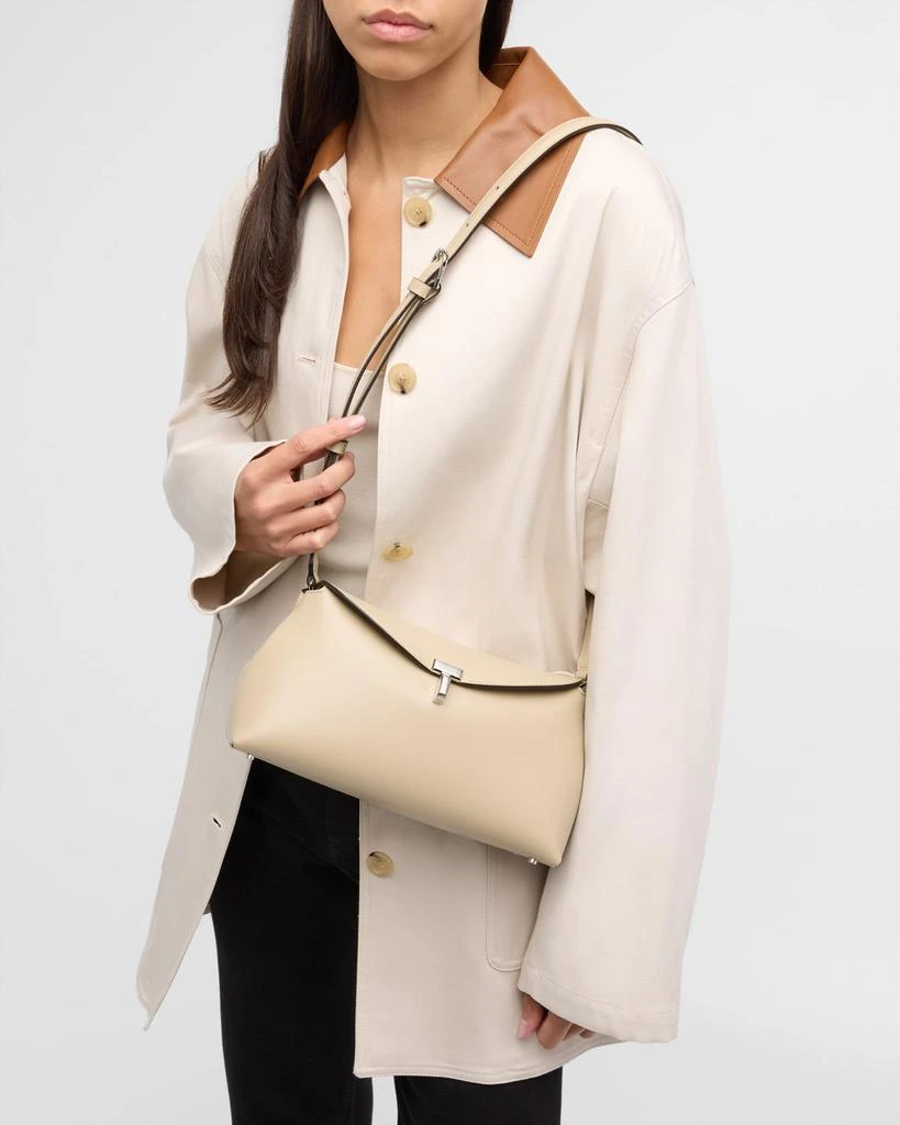 Totême T-Lock Leather Clutch Bag 2
