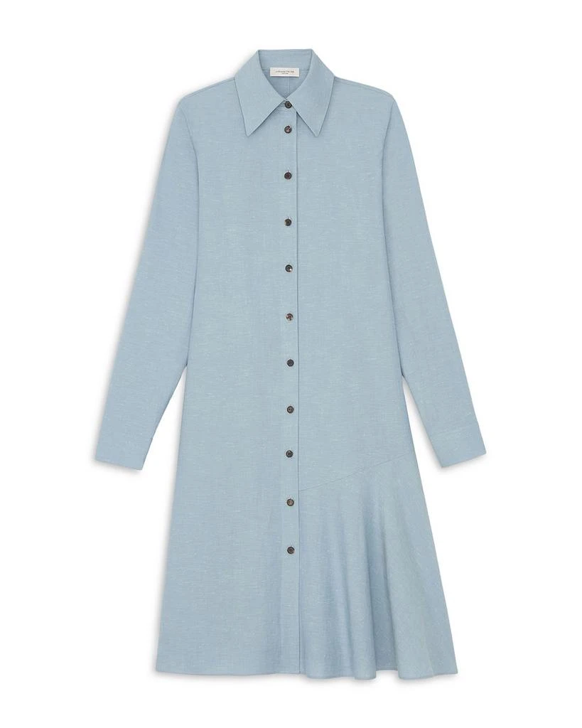 Lafayette 148 New York Flounce Hem Shirt Dress 4