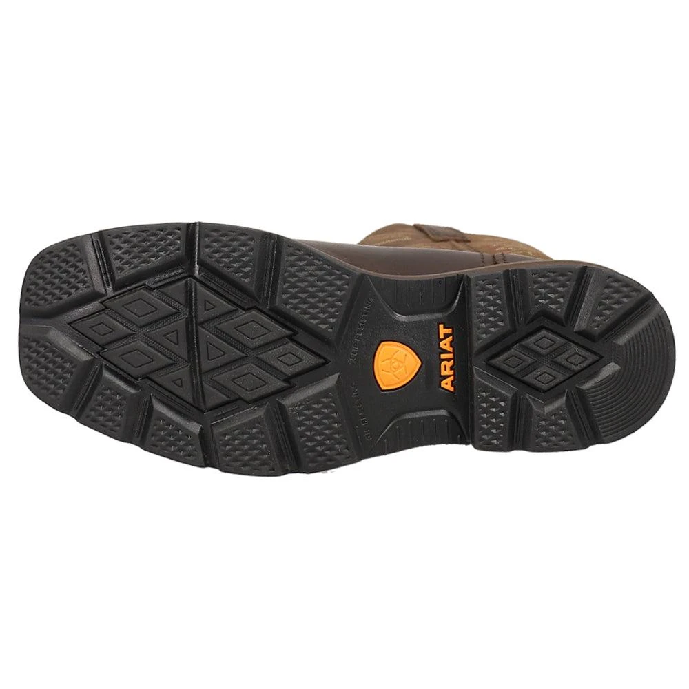 Ariat Groundbreaker Tooled-Inlay Steel Toe Pull On Work Boots 5