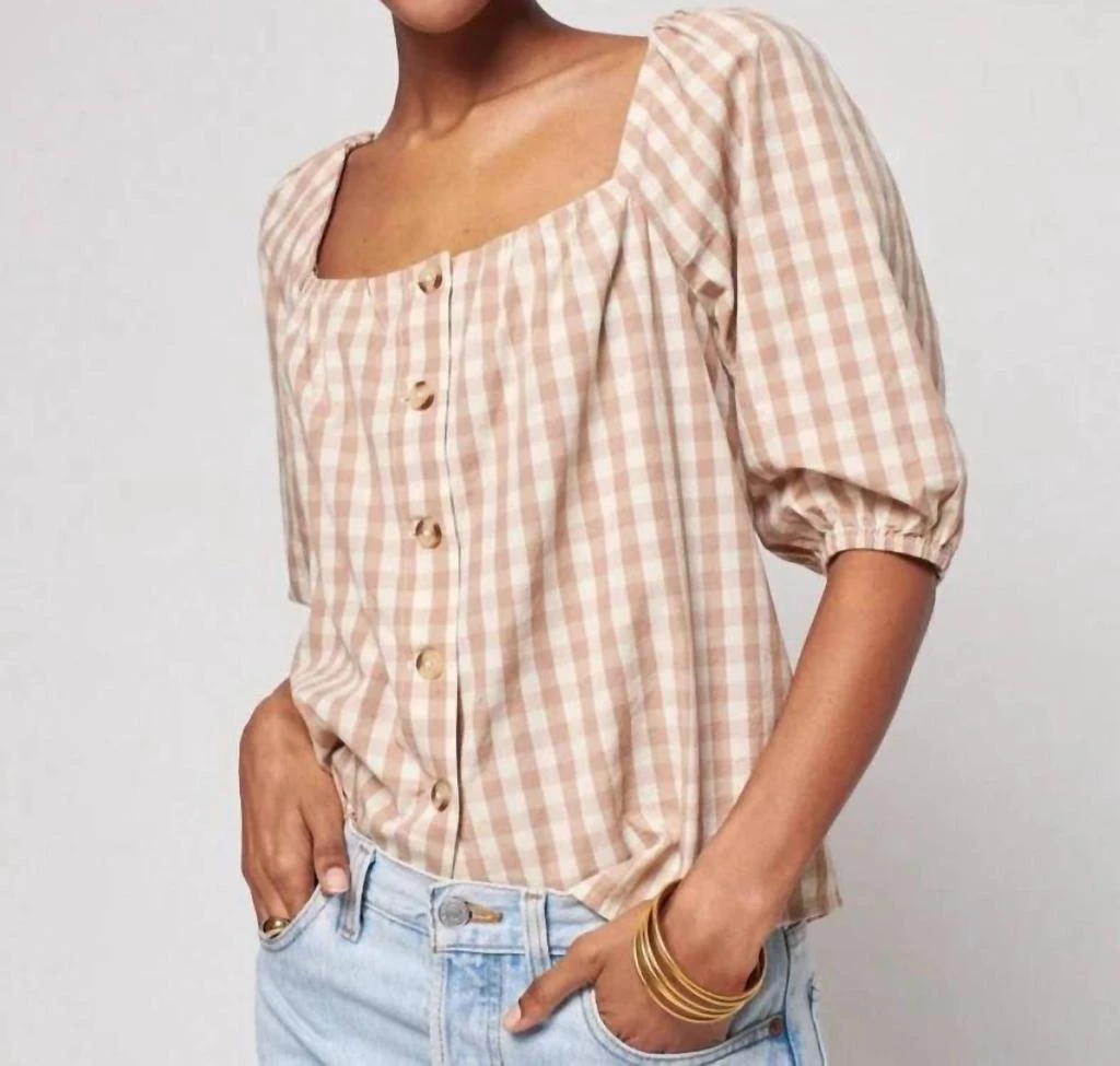 Faherty Cali Top In Charleston Gingham 1