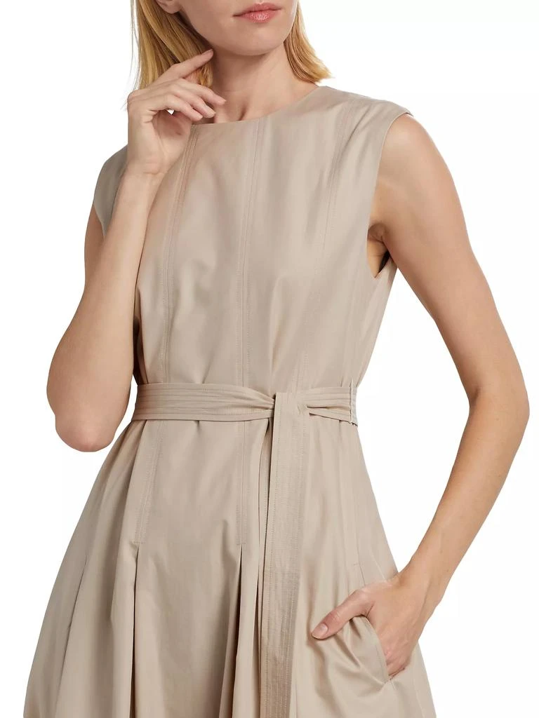 Max Mara Amina Cotton Tie-Waist Midi Dress 6