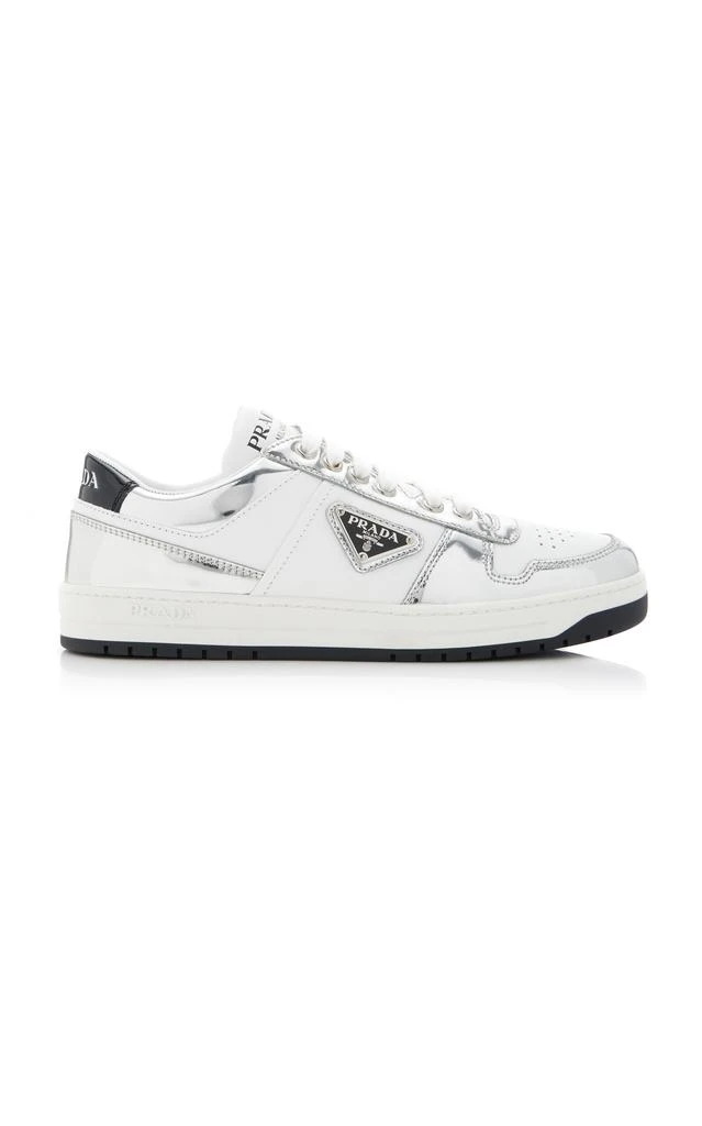 Prada Prada - Cassetta Leather Sneakers - Silver - IT 36.5 - Moda Operandi 1