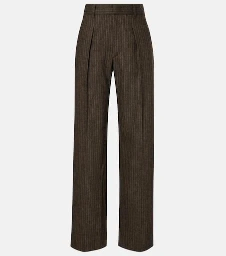 Isabel Marant Lisetta chalk stripe wide-leg suit pants 1