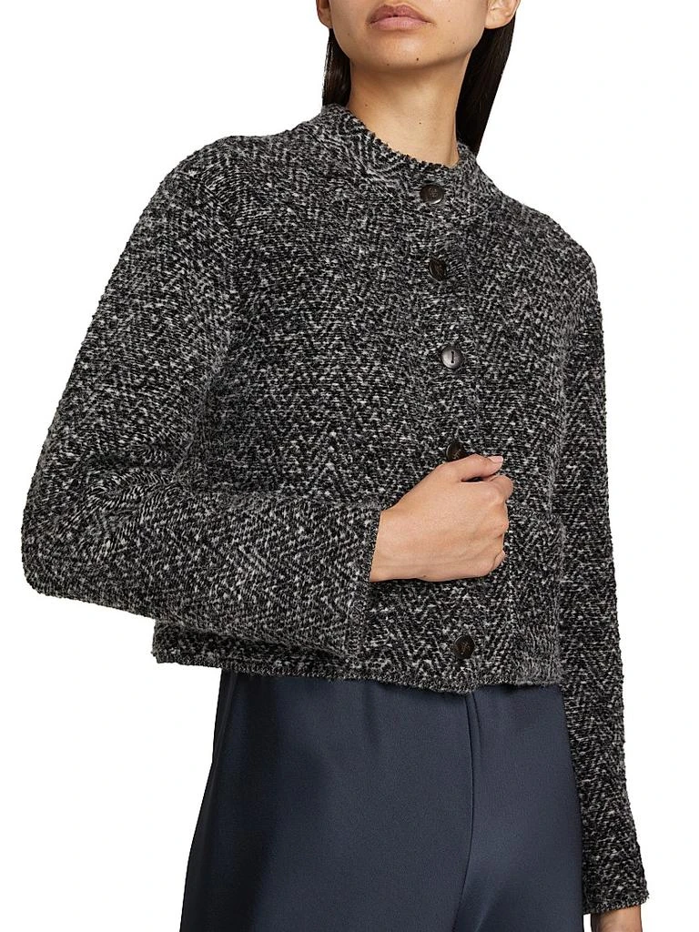 Vince Herringbone Textured Cardi Jacket 6