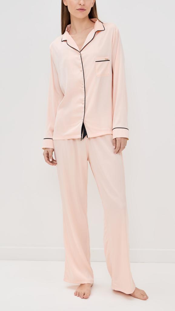 BLUEBELLA Claudia Luxury Satin Long Pajama Set