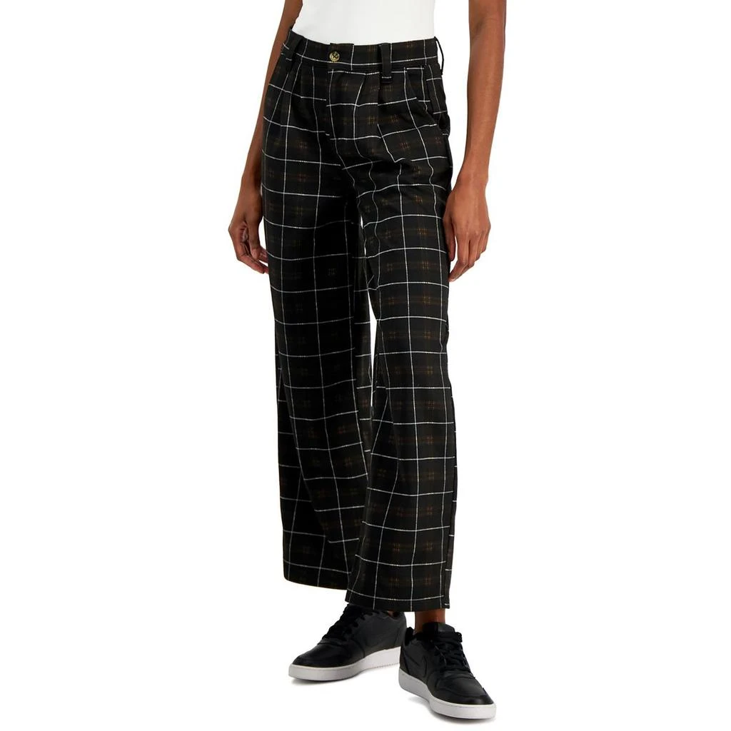 Vanilla Star Juniors Womens Pleated High Rise Trouser Pants 3