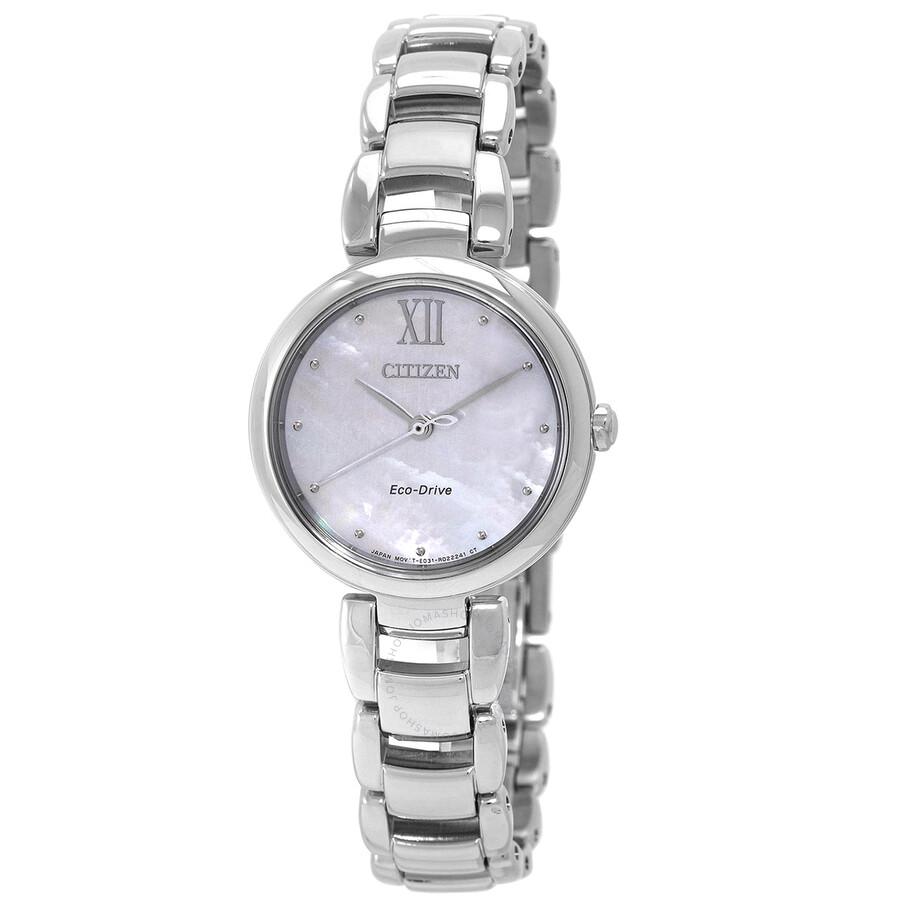 Citizen Eco-Drive Mother of Pearl Dial Ladies Watch EM0530-81D