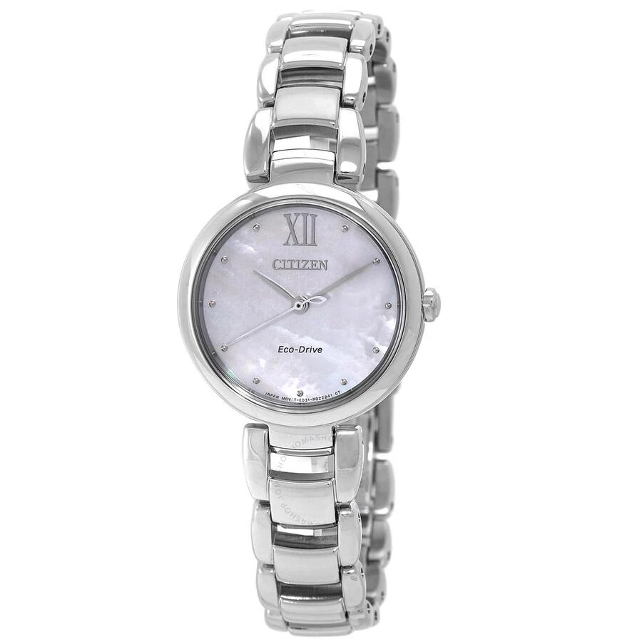 Citizen Eco-Drive Mother of Pearl Dial Ladies Watch EM0530-81D 1