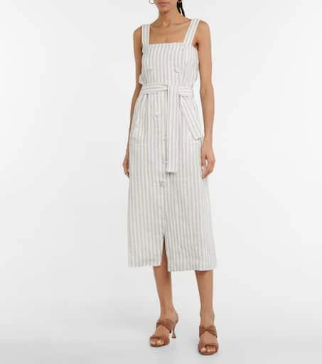 Altuzarra Audrey striped linen midi dress 2