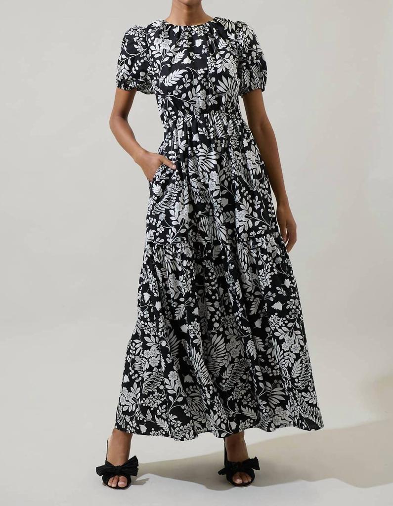 Sugarlips Sugarlips - Pine Hill Floral Becca Tiered Maxi Dress