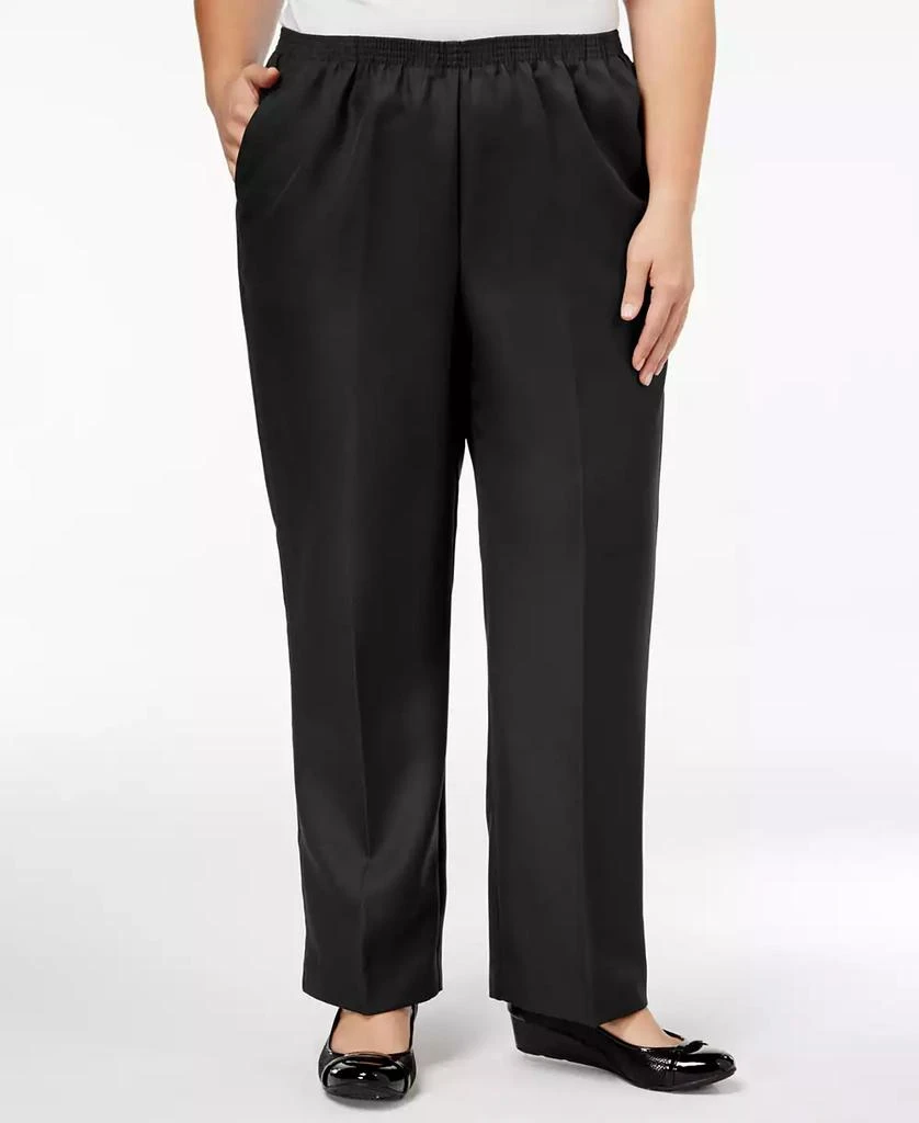 Alfred Dunner Plus Size Classic Pull-On Straight-Leg Short Length Pants 1