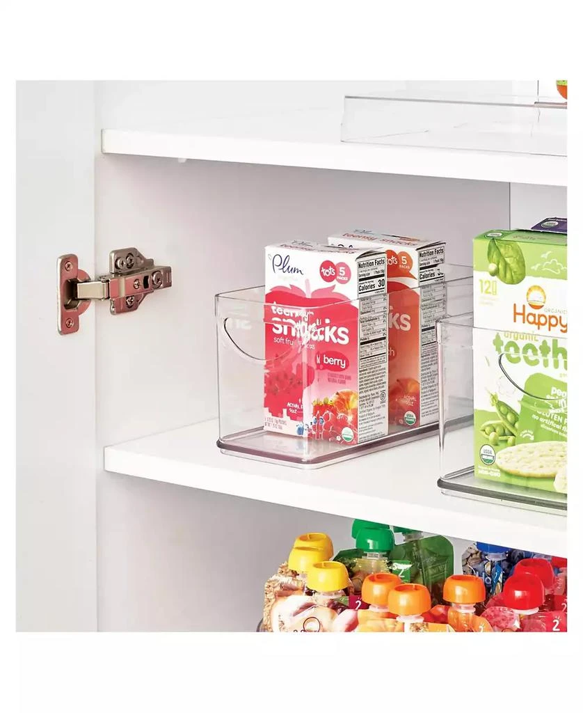 iDesign Stackable Pantry Storage Bin with Handles, Set of 2, Clear, Made in USA 6