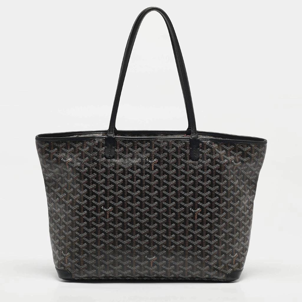 Goyard Goyard Black Goyardine Coated Canvas and Leather Artois MM Tote 1