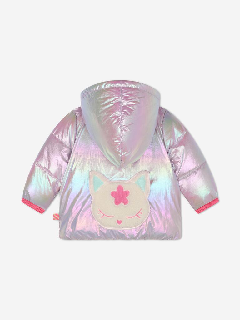 Billieblush Billieblush Baby Girls Shiny Hooded Puffer Jacket in Purple