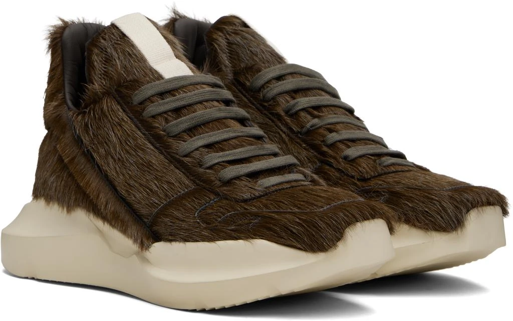 Rick Owens Brown Concordians Geth Runner Sneakers 4
