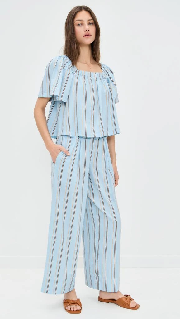 Stateside Column Stripe Poplin Swing Top 4