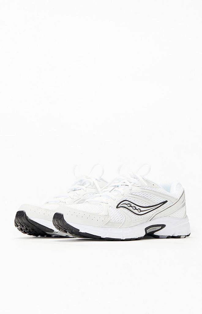 Saucony White & Silver Grid Ride Millennium Shoes 2