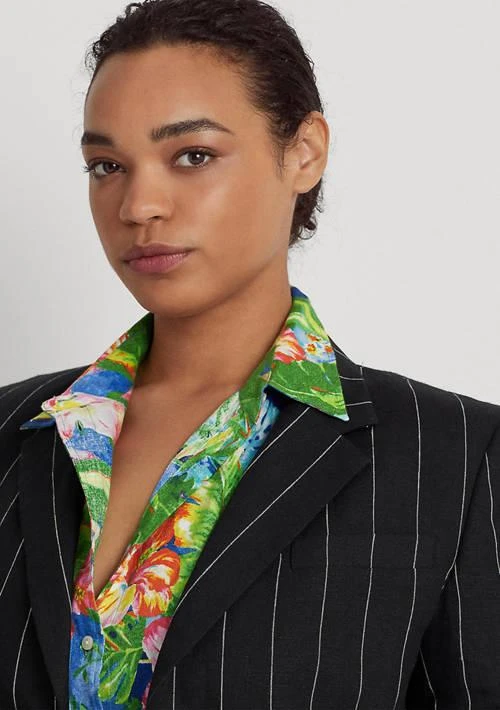 Ralph Lauren Ralph Lauren Plus Size Pinstripe Linen Blazer 3