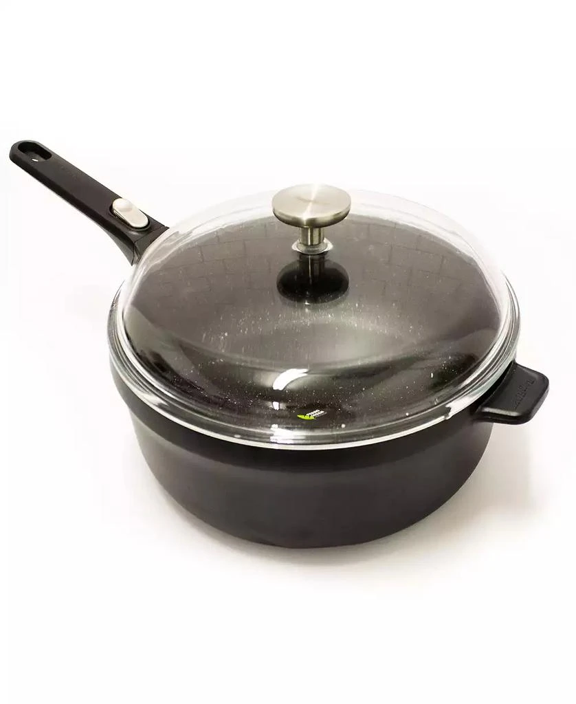 BergHOFF GEM 11" Nonstick Saute Pan 4.6Qt., Detachable Handle, Black, Glass Lid 6
