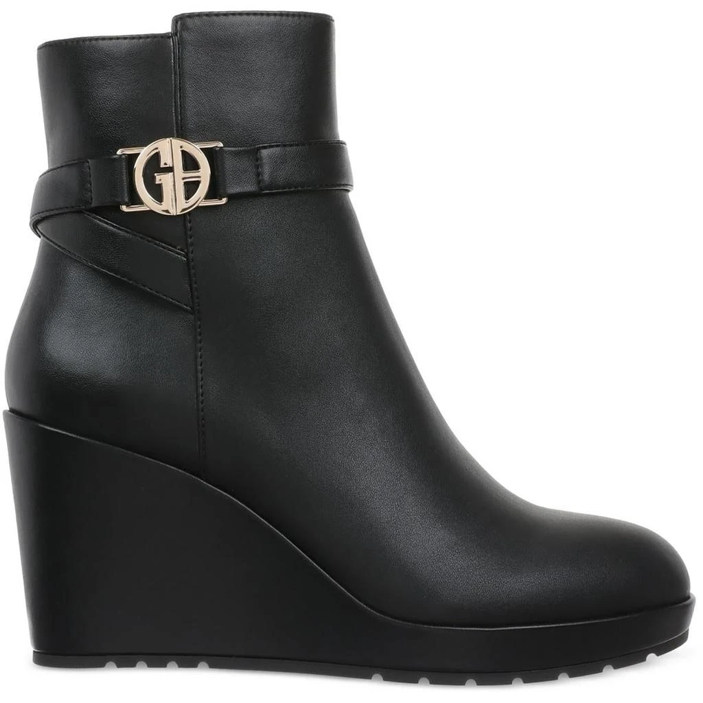 Giani Bernini Gloria Womens Belted Faux Leather Wedge Boots 2