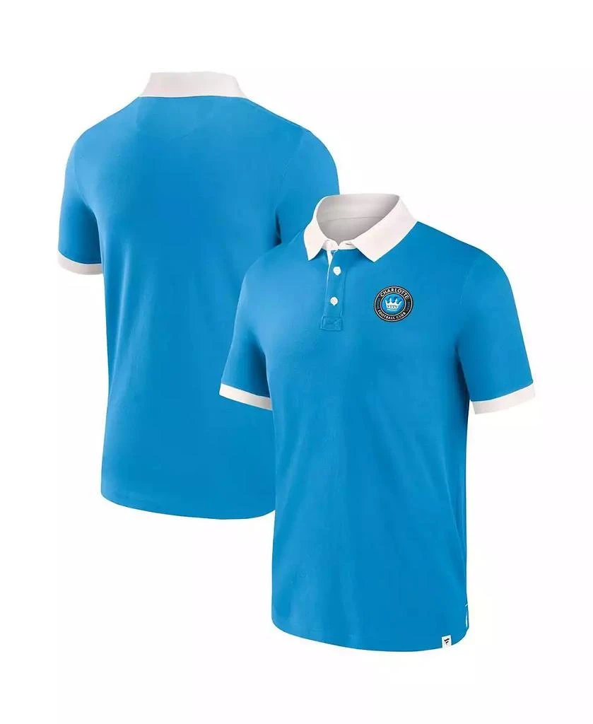 Fanatics Men's Blue Charlotte FC Second Period Polo Shirt 1