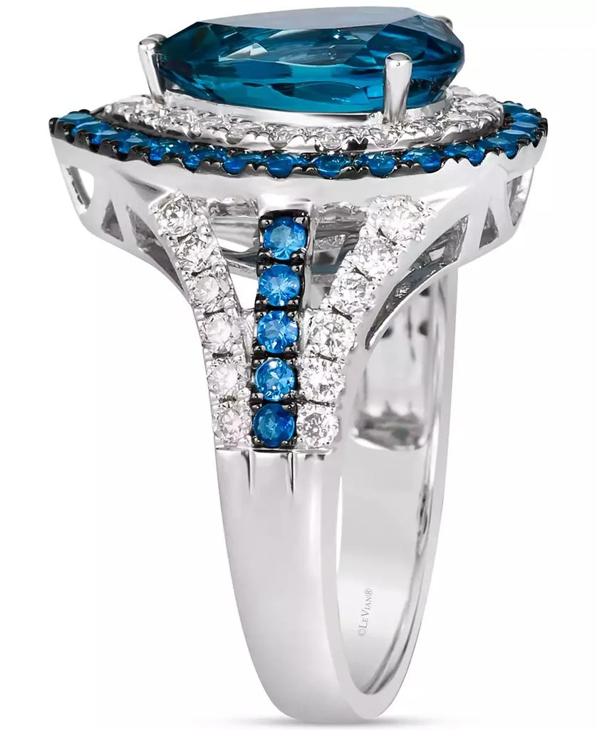 Le Vian Multi-Gemstone (3-3/4 ct. t.w.) & Nude Diamond (3/4 ct. t.w.) Double Halo Ring in 14k White Gold 3