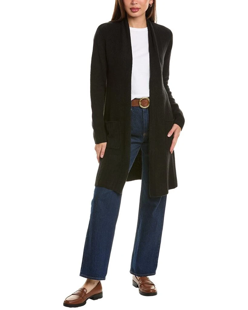 Bobeau Open Front Wool-Blend Cardigan 1