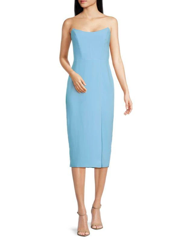 Amanda Uprichard Chamberlain Off-The-Shoulder Sheath Midi-Dress 1