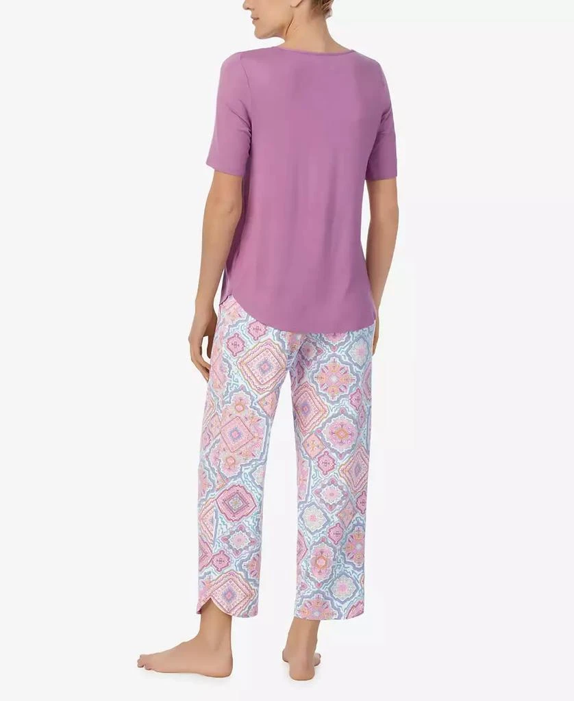 Ellen Tracy Women's Short Sleeve 2 Piece Pajama Set 2
