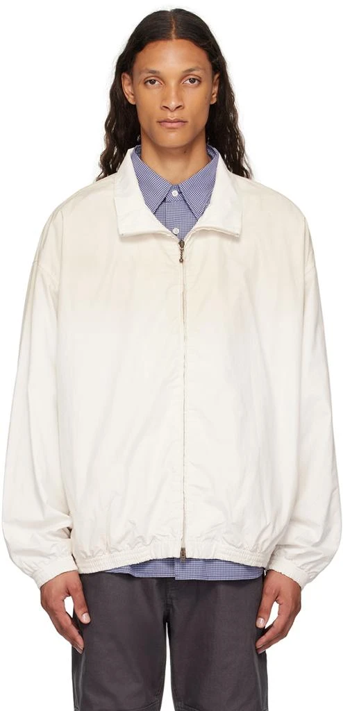 Acne Studios Off-White Printed Logo Zipper Jacket 1