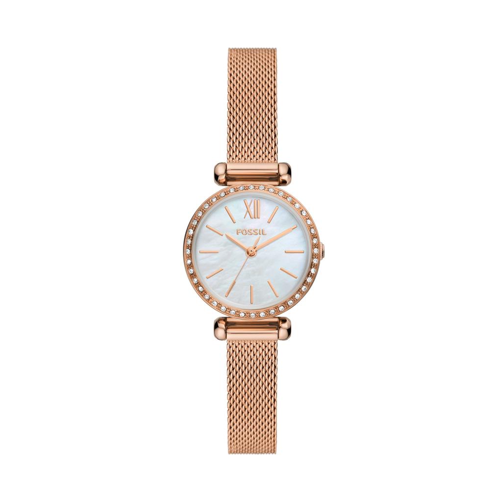 Fossil Fossil Women's Tillie Mini Three-Hand, Rose Gold-Tone Stainless Steel Mesh Watch