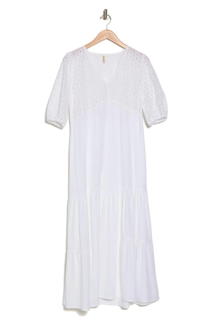 BOHO ME Tiered Short Sleeve Maxi Dress 3