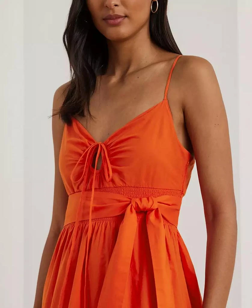 Ralph Lauren Women's Belted Cotton Voile Sleeveless Dress 3