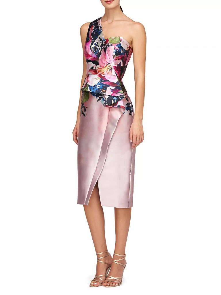 Kay Unger Dariana Lily Watercolor Cocktail Dress 4