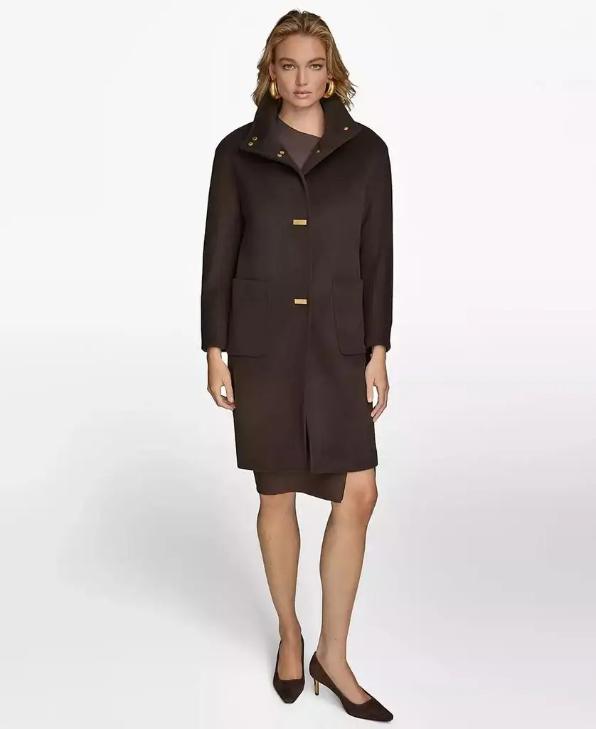 Donna Karan Women's Stand-Collar Single-Breasted Coat 2