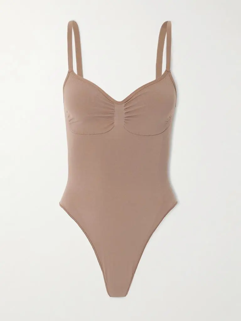 SKIMS Seamless Sculpt Thong Bodysuit - Sienna - Neutral
