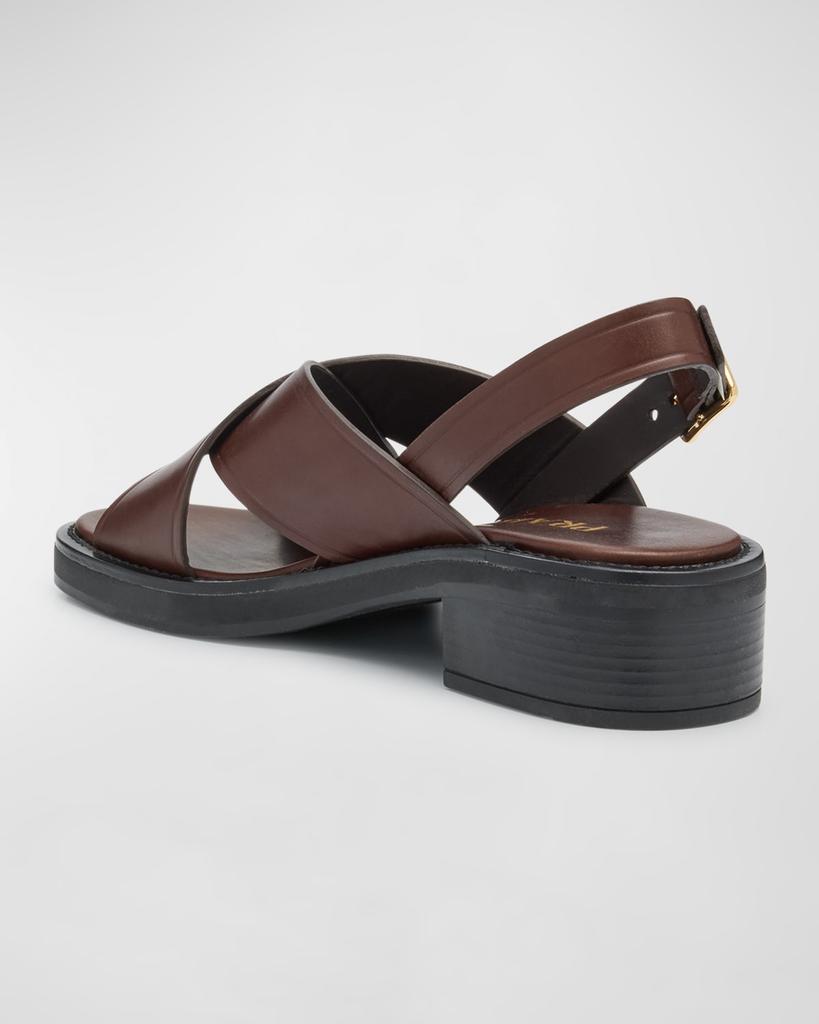 Prada Leather Crisscross Slingback Sandals - Shoes - Free