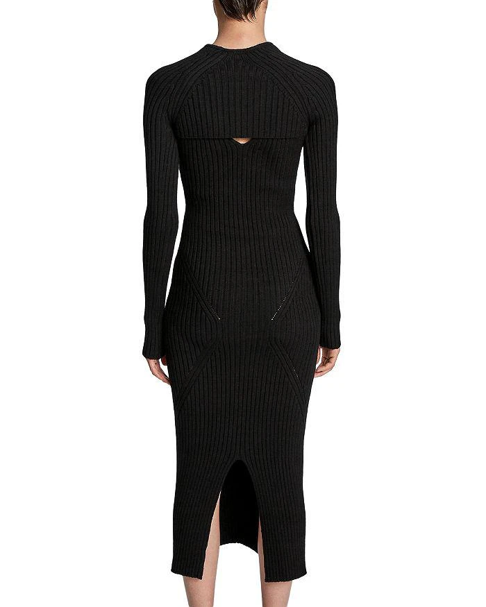 LVIR V Neck Ribbed Knit Dress 5