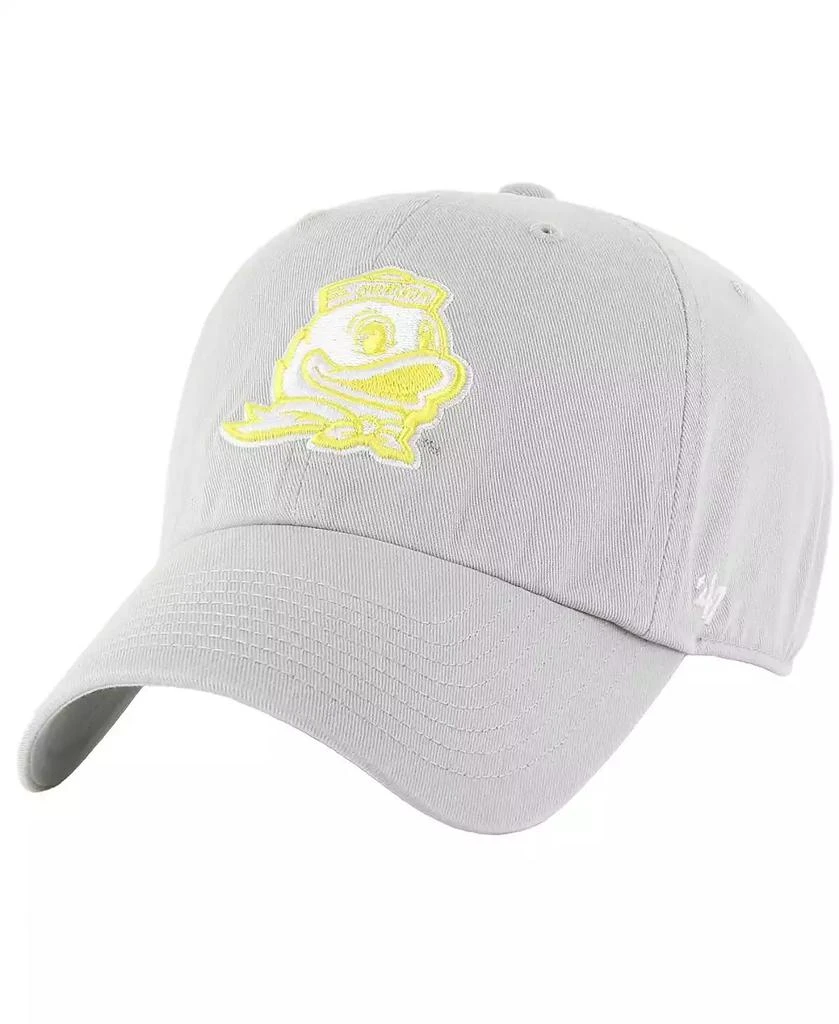 47 Brand Men's Gray Oregon Ducks Clean Up Adjustable Hat 1