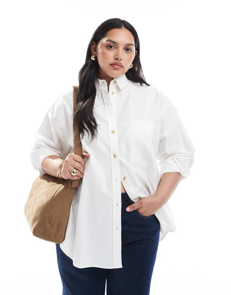 Shop ASOS DESIGN Curve premium oxford shirt on Sale at BeyondStyle