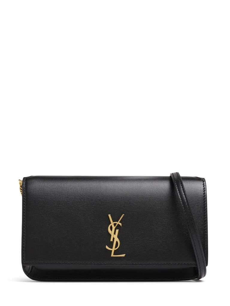 Yves Saint Laurent Cassandre Leather Phone Holder W/strap 1
