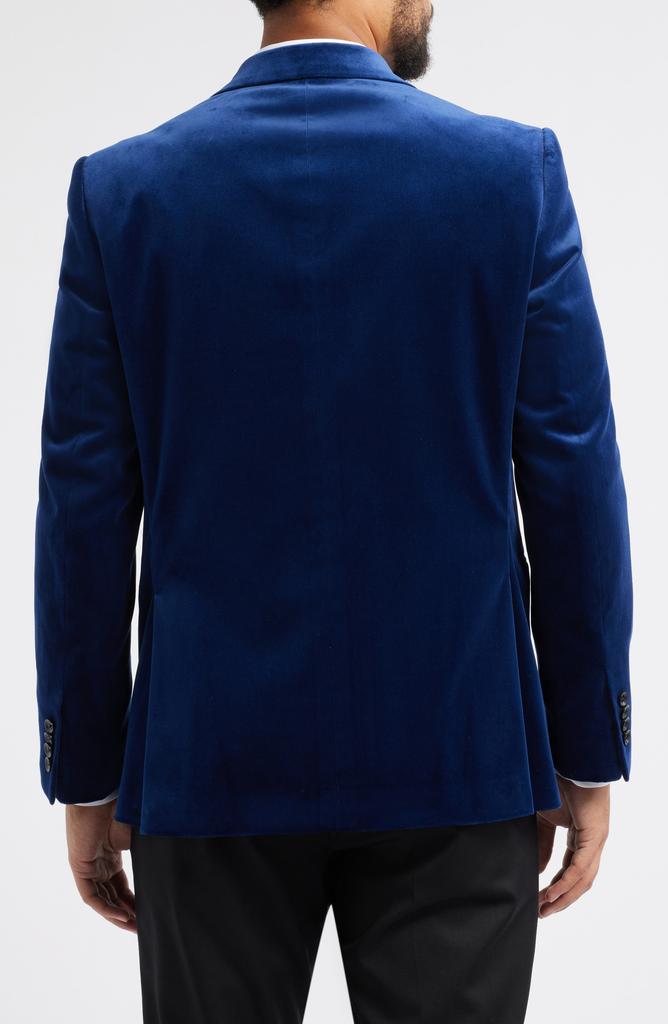 Jack Victor Erie Peaked Lapel Stretch Velvet Dinner Jacket