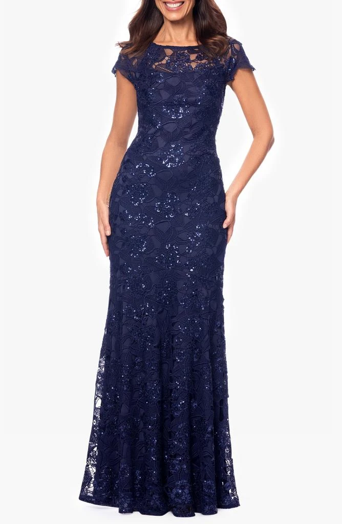 Xscape Evenings Sequin Lace Overlay Gown