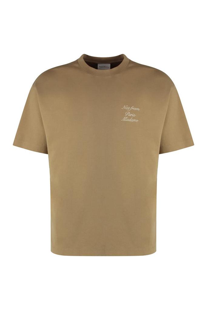Drôle de Monsieur Drôle De Monsieur Slogan Calligraphie Cotton Crew-Neck T-Shirt