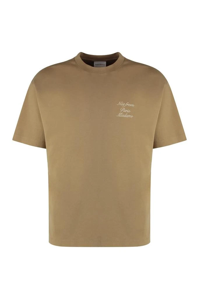 Drôle de Monsieur Drôle De Monsieur Slogan Calligraphie Cotton Crew-Neck T-Shirt 1