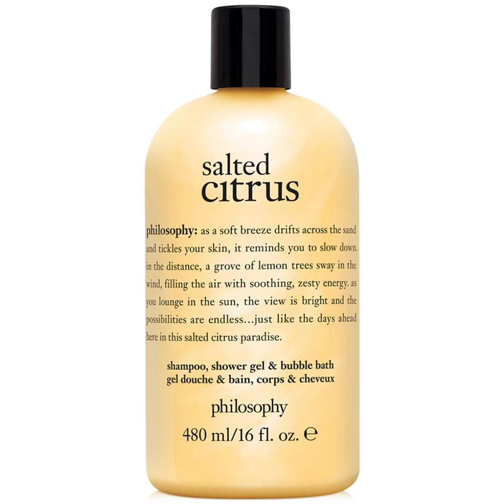 philosophy salted citrus 3-in-1 shampoo, shower gel and bubble bath, 16 oz., Created for Macy's 1