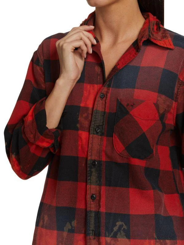 NSF Axel Distressed Plaid Shirt 4