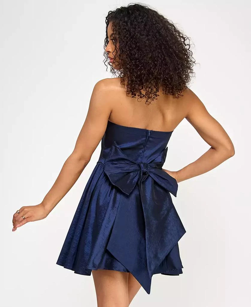 KATIA RAE Juniors' Bow-Back Strapless Dress 2